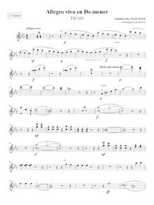 Partition flûte 1/2, Allegro vivo, C minor, Tchaikovsky, Pyotr