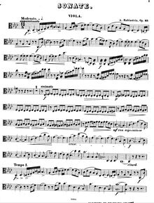 Partition de viole de gambe, viole de gambe Sonata en f minor, Op.49