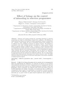 Effect of linkage on the control of inbreeding in selection programmes