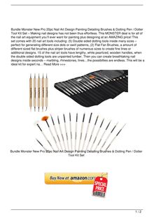 Bundle Monster New Pro 20pc Nail Art Design Painting Detailing Brushes amp Dotting Pen  Dotter Tool Kit Set Beauty Review