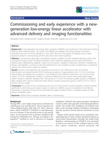 Commissioning and early experience with a new-generation low-energy linear accelerator with advanced delivery and imaging functionalities