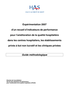Guide méthodologique de recueil - 2ème semestre 2007
