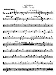 Partition Trombone 1, 2, 3 (alto, ténor, basse), Ruy Blas Overture, Op.95