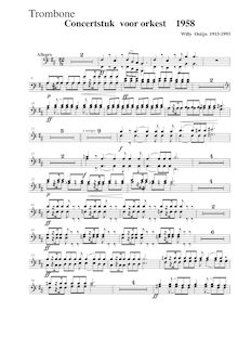 Partition Trombone 1/2, Concertstuk voor orkest, Ostijn, Willy