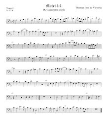 Partition ténor viole de gambe 2, basse clef, Gaudent en coelis animae Sanctorum