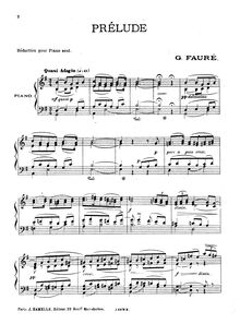 Partition , Prélude, Pelléas et Mélisande , Op.80, Fauré, Gabriel