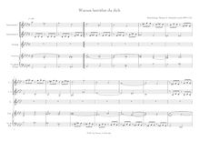 Partition , Warum betrübst du dich (after BWV 516), chansons et airs