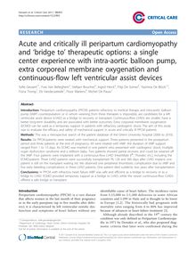 Acute and critically ill peripartum cardiomyopathy and  bridge to  therapeutic options: a single center experience with intra-aortic balloon pump, extra corporeal membrane oxygenation and continuous-flow left ventricular assist devices