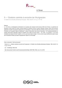 5 — Grattoirs carénés à encoche de l Aurignacien - article ; n°6 ; vol.61, pg 147-150