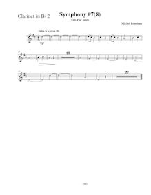Partition clarinette 2 (B♭), Symphony No.7  Requiem , C minor, Rondeau, Michel par Michel Rondeau