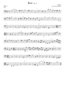 Partition Bass1 viole de gambe, clef en basse et en alto, duos pour violes de gambe par Anonymous