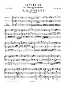 Partition complète, église Sonata No.5, F major, Mozart, Wolfgang Amadeus
