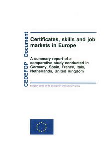 Certificates, skills and job markets in Europe