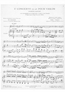 Partition de piano, violon Concerto en C major, Hob.VIIa:1