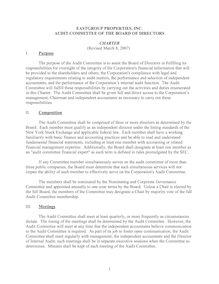 EastGroup Revised Audit Committee Charter (July 2009)
