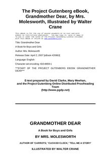 Grandmother Dear - A Book for Boys and Girls
