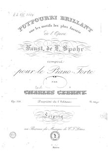 Partition complète, Potpourri brilliant on favorite themes from Spohr’s Faust, Op. 218