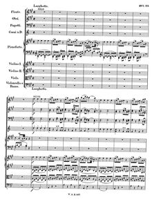 Partition , Larghetto, Piano Concerto No.26, Krönungskonzert ; Coronation Concerto