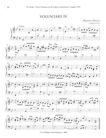 Partition I, Voluntary en G minor, Twelve Voluntarys pour pour orgue ou clavecin