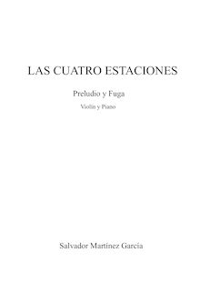 Partition de piano et Violín , partie, Preludio y Fuga