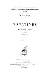 Partition complète (filter), 3 sonatines, Op.37, Clementi, Muzio