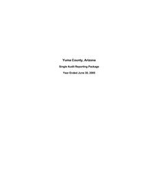 Yuma County June 30, 2005 Single Audit Report