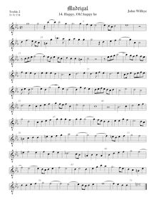 Partition viole de gambe aigue 2, octave aigu clef, madrigaux - Set 2 par John Wilbye