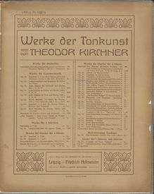 Partition complète, Aus meinem Skizzenbuch, Op.29 (Heft 1), Kirchner, Theodor