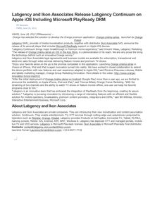 Labgency and Ikon Associates Release Labgency Continuum on Apple iOS Including Microsoft PlayReady DRM