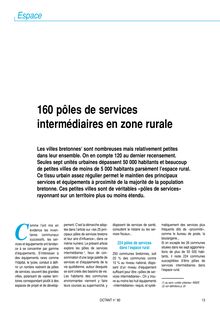 160 pôles de services intermédiaires en zone rurale (Octant n° 80)