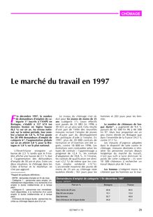 Le marché du travail en 1997 (Octant n° 73)