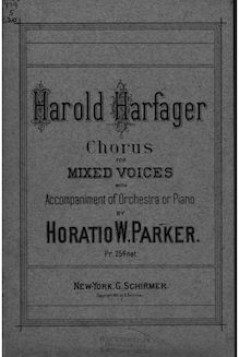 Partition complète, Harold Harfager, Op.26, Parker, Horatio
