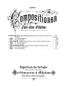 Partition flûte , partie, Schwanengesang, Op.312, Romanze, Popp, Wilhelm