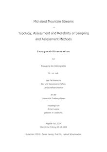 Mid-sized mountain streams [Elektronische Ressource] : typology, assessment and reliability of sampling and assessment methods / vorgelegt von Armin Lorenz
