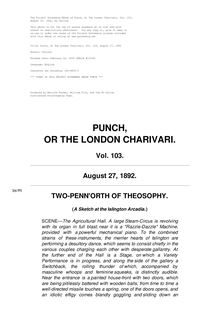 Punch, or the London Charivari, Volume 103, August 27, 1892
