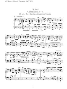 Partition complète, Ich liebe den Höchsten von ganzem Gemüte, Bach, Johann Sebastian