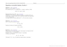 Sujet : Analyse, Equations différentielles linéaires, Equation vectorielle linéaire d ordre 1