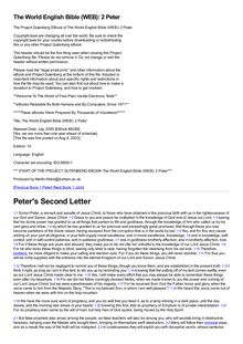 The World English Bible (WEB): 2 Peter