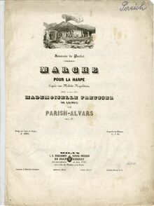 Partition complète, Souvenir de Portici, Marche pour la harpe d après une Mélodie Napolitaine