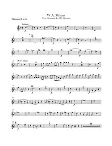 Partition clarinette 1, 2 (en A), Don Giovanni, Il dissoluto punito ossia il Don Giovanni