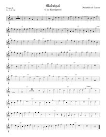 Partition ténor viole de gambe 2, octave aigu clef, Le Rossignuol
