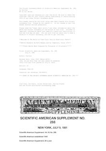 Scientific American Supplement, No. 288, July 9, 1881