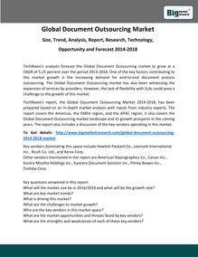 Global Document Outsourcing Market Size, Trend, Analysis, Report, Research, Technology,  Opportunity and Forecast 2014-2018