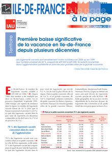 Première baisse significative de la vacance en Ile-de-France    depuis plusieurs décennies