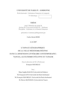 UNIVERSITÉ DE PARIS IV SORBONNE École doctorale Littératures françaises et comparée