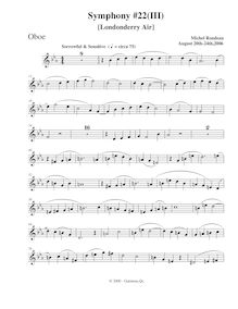 Partition hautbois, Symphony No.22, C minor, Rondeau, Michel par Michel Rondeau