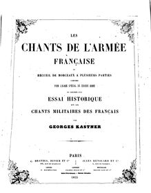 Partition Foreward, Les chants de l’armée française, Kastner, Jean-Georges