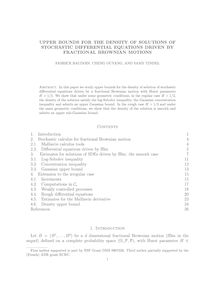 UPPER BOUNDS FOR THE DENSITY OF SOLUTIONS OF STOCHASTIC DIFFERENTIAL EQUATIONS DRIVEN BY