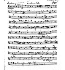 Partition Alto Trombone, Requiem, D minor, Mozart, Wolfgang Amadeus par Wolfgang Amadeus Mozart
