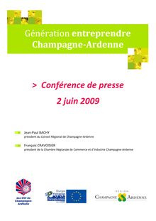 Dossier de presse -   Conférence de presse 2 juin 2009 Génération ...